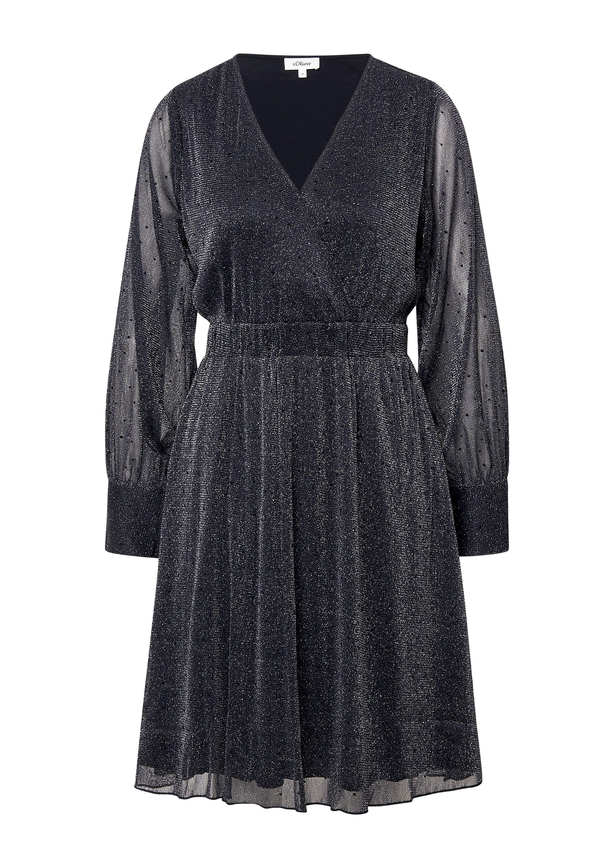 s.Oliver Minikleid Kleid Meshkleid mit Glitzereffekt