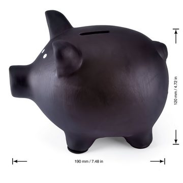 Goods+Gadgets Spardose Sparschwein aus Keramik, (Spardose, Sparbüchse), zum Beschriften