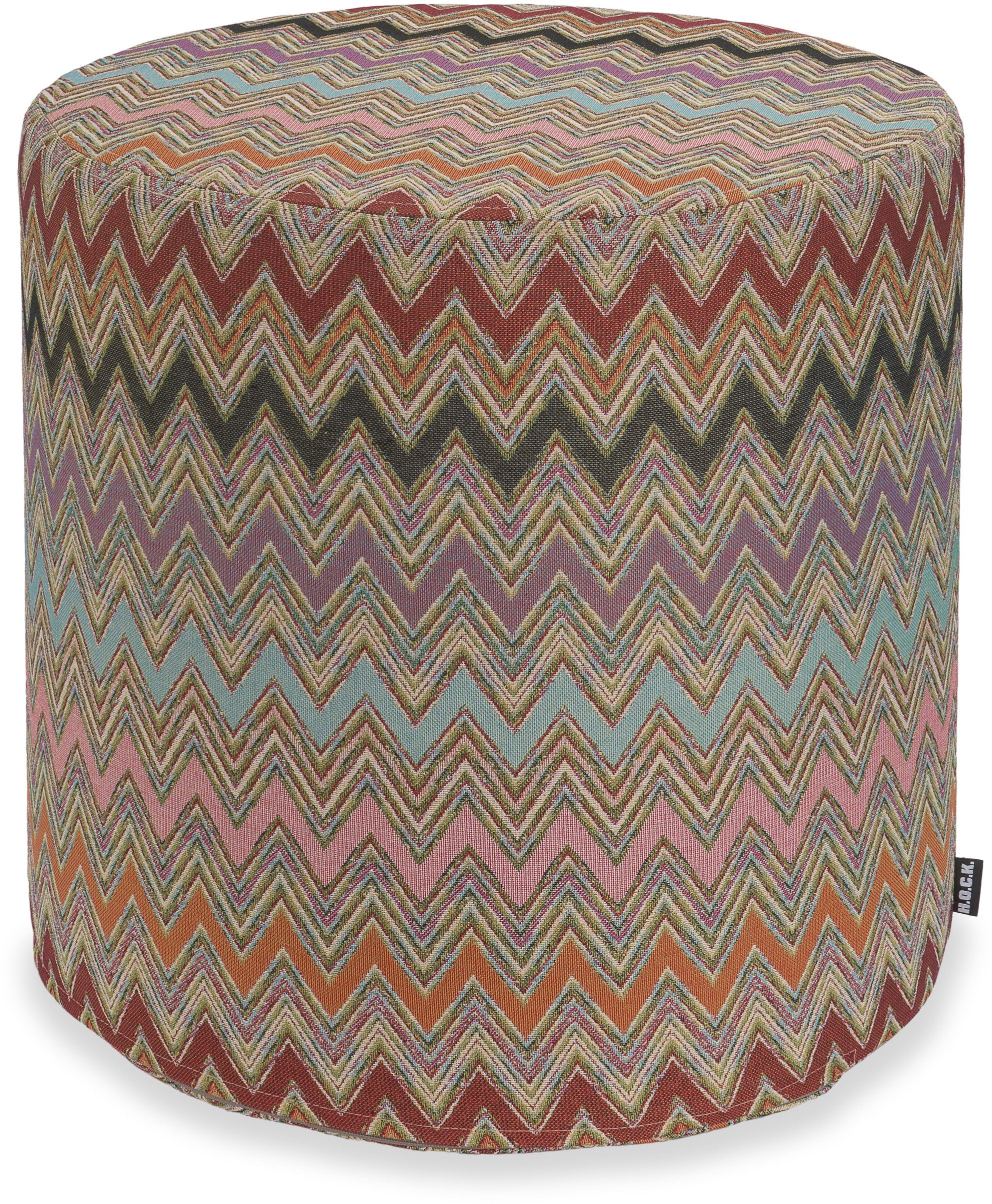 H.O.C.K. Sitzhocker H.O.C.K. Cahlil Hocker rund Pouf Ø45x45cm multicolor boho, Hocker, Barhocker & Sitzhocker, Schminktischhocker, Wohnzimmer Hocker