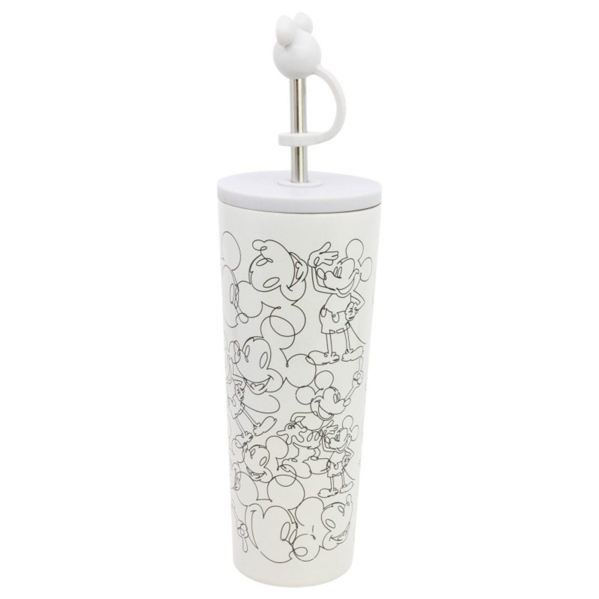 Disney Mickey Mouse Thermobecher Edelstahl Thermobecher 770 ml mit Trinkhalm und Deckel, Edelstahl