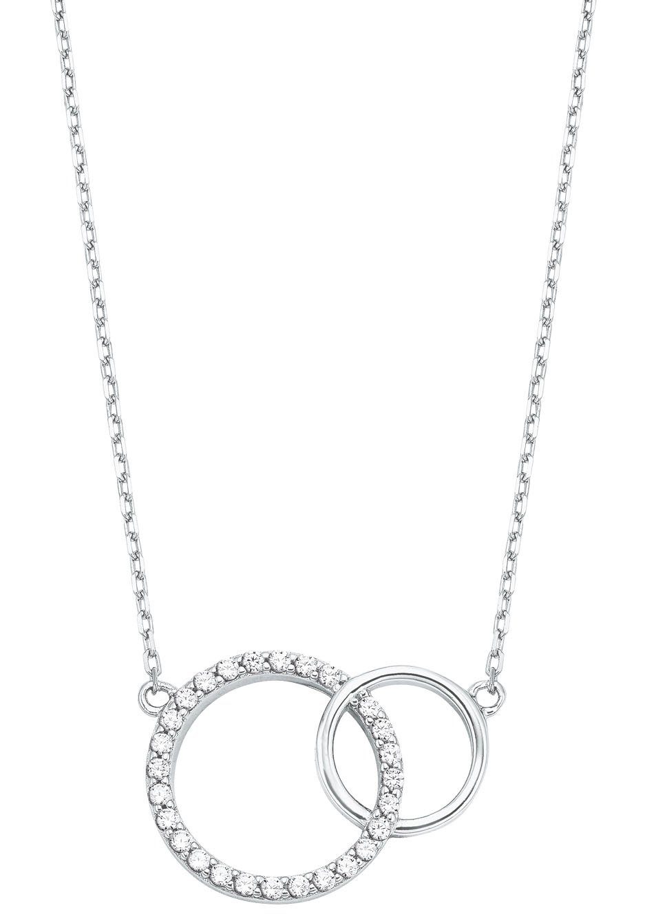 Amor Kette mit Anhänger Kreis in Kreis, mit Zirkonia (synth)