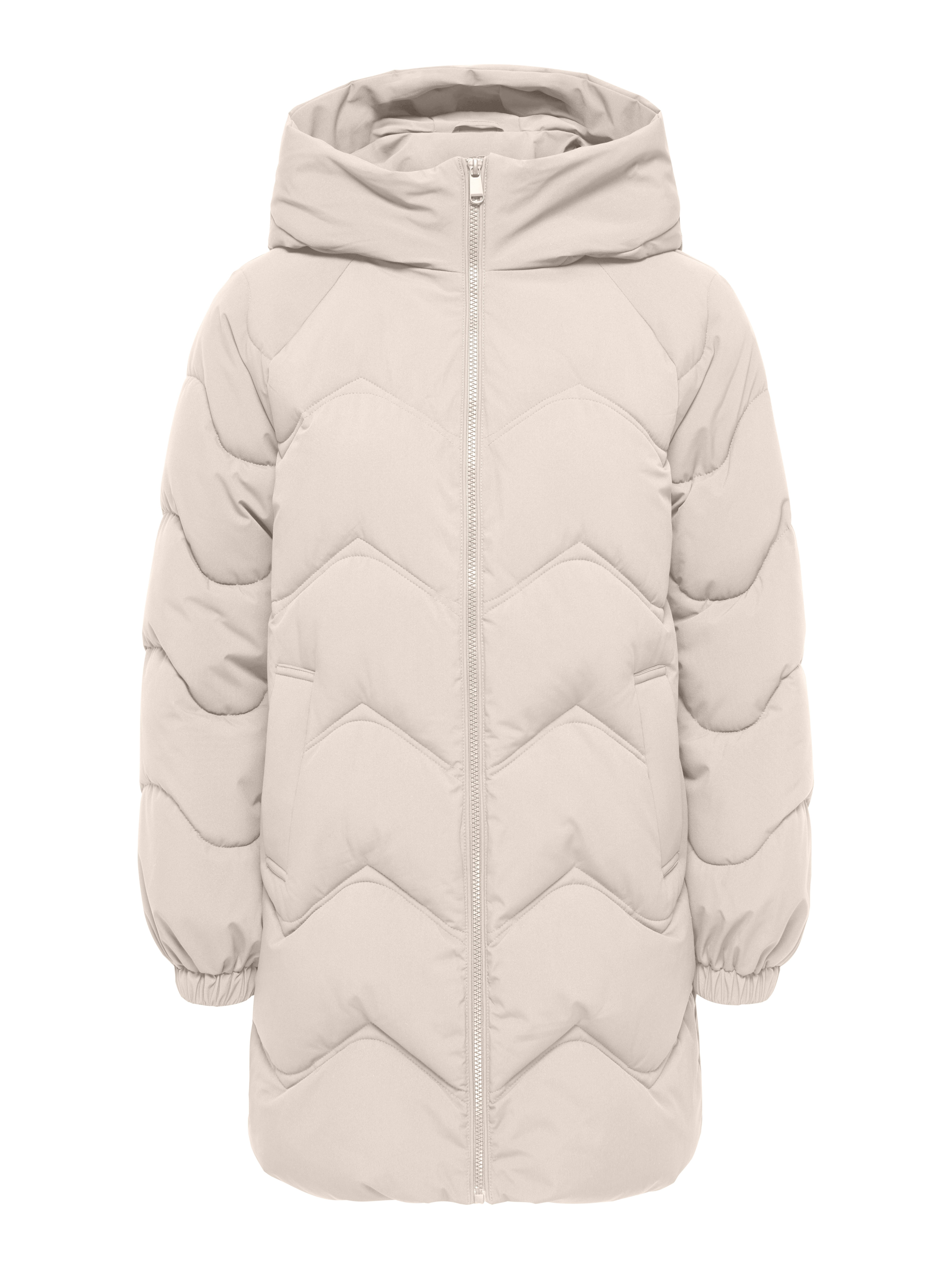 JDY Steppjacke JDYPOWER LONG HOOD PUFFER OTW HAB Kunstfaser