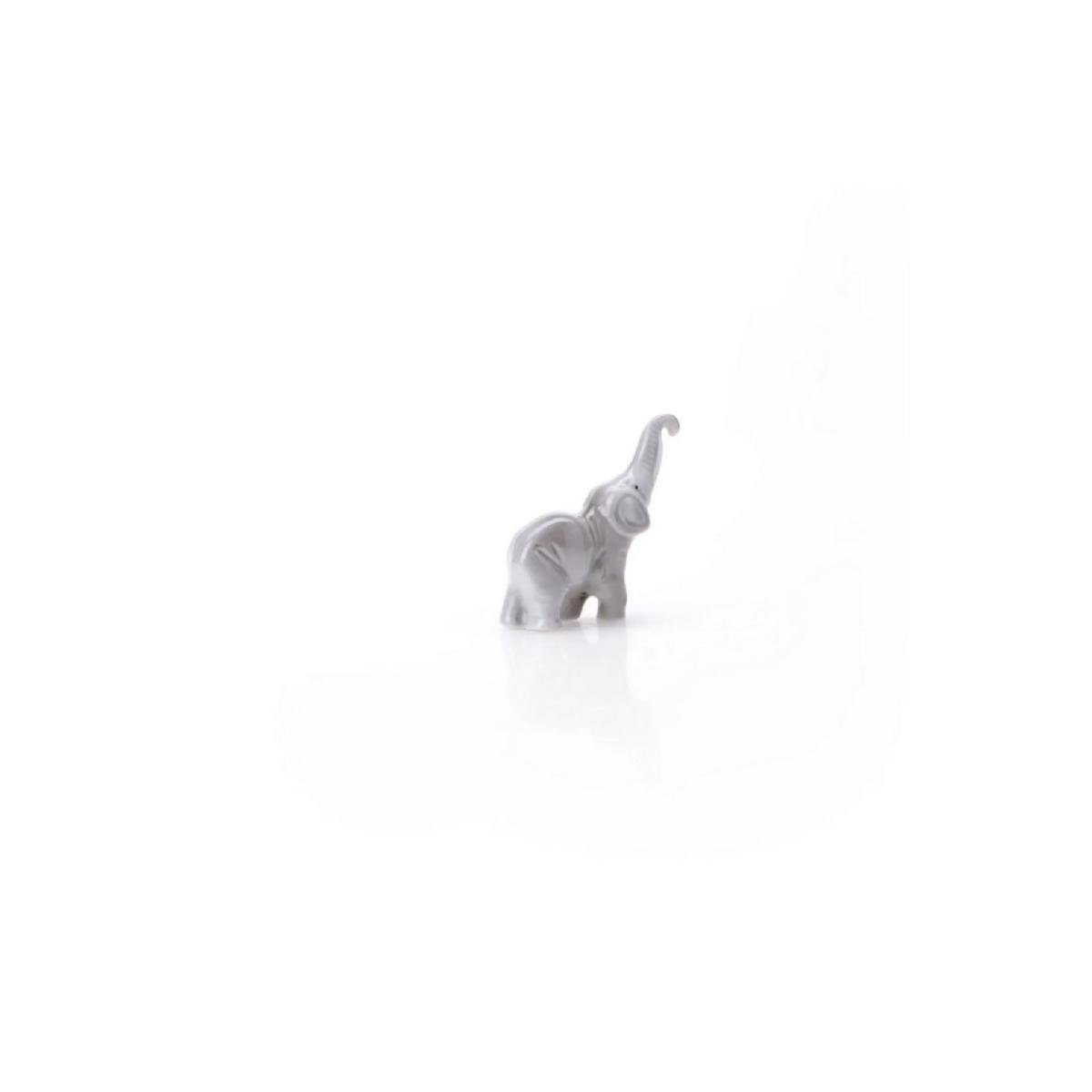 Wagner & Apel Porzellan Dekofigur 2563/40 - Porzellanfigur Elefant klein, 7 cm, weiß