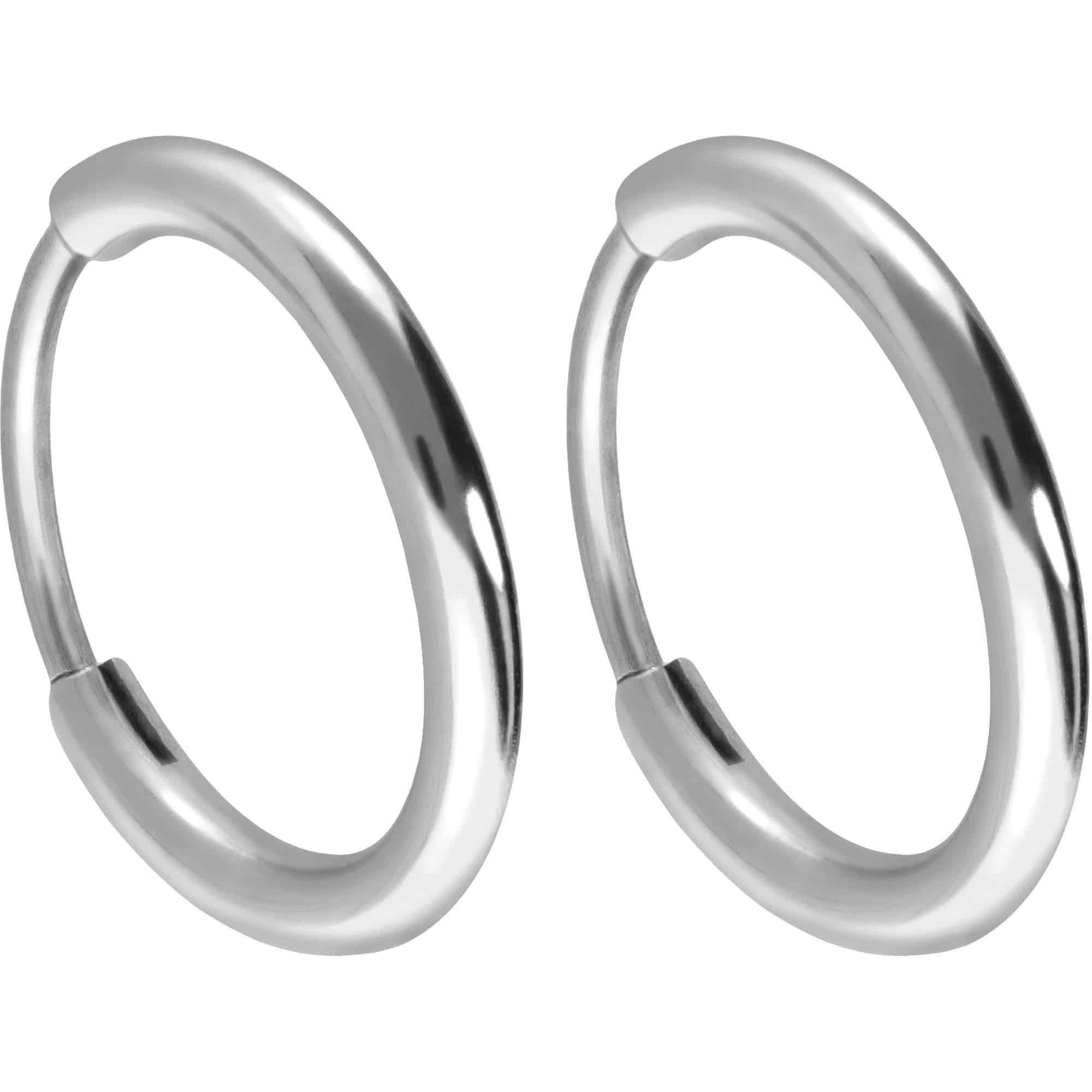 FILANGO Paar Creolen Titan Ohrclicker Creolen (Creolen, 1-tlg)