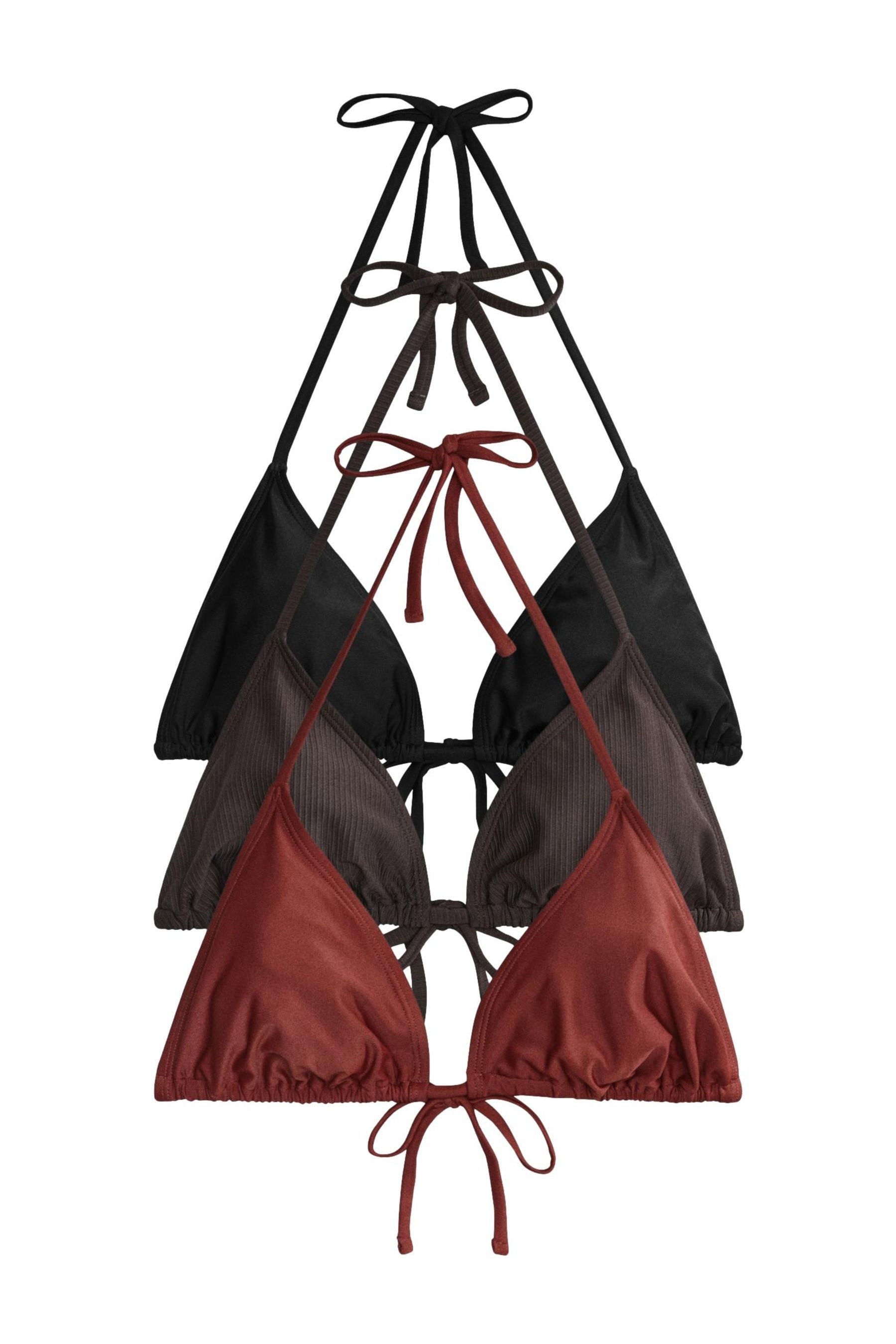 The Set Triangel-Bikini-Top The Set Triangel-Bikinitops zum Binden, 3er-Pack (3-St)