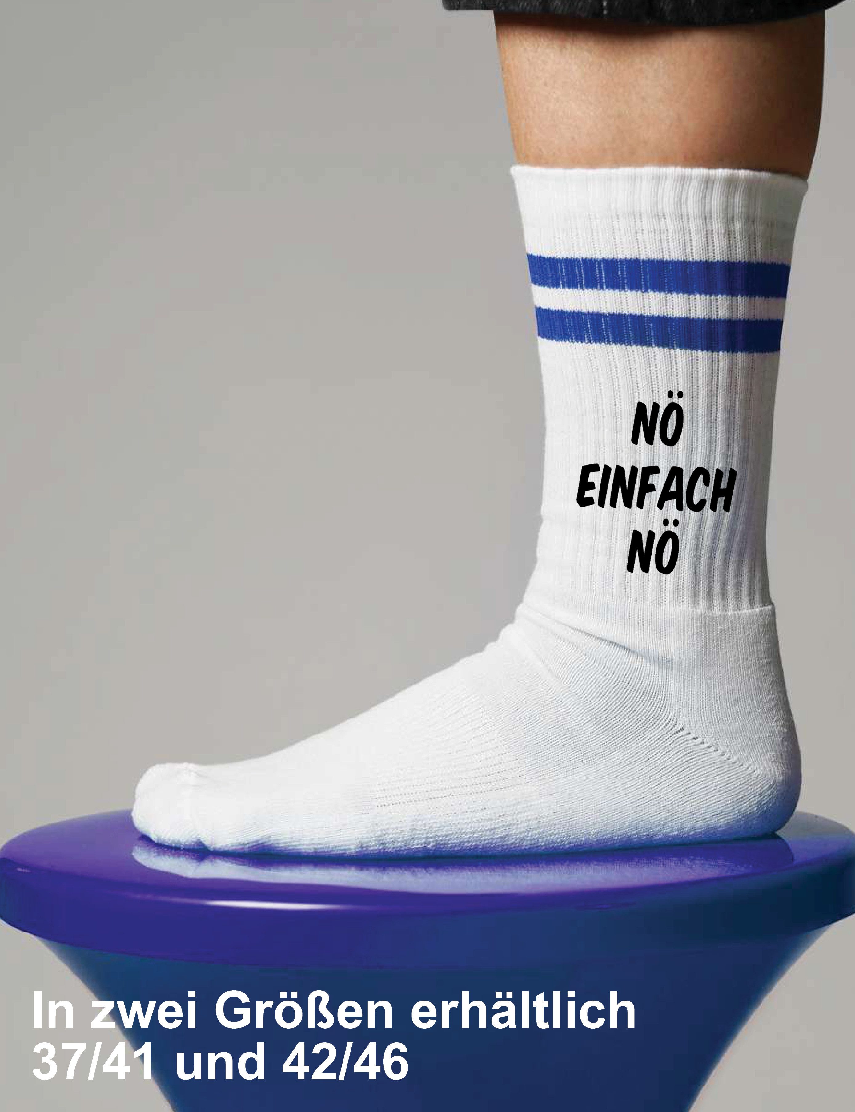 Youth Designz Tennissocken Unisex Socken "Nö Einfach Nö" Aufdruck lustig Geschenk Statement mit verstärkter Verse und Zehenbereich