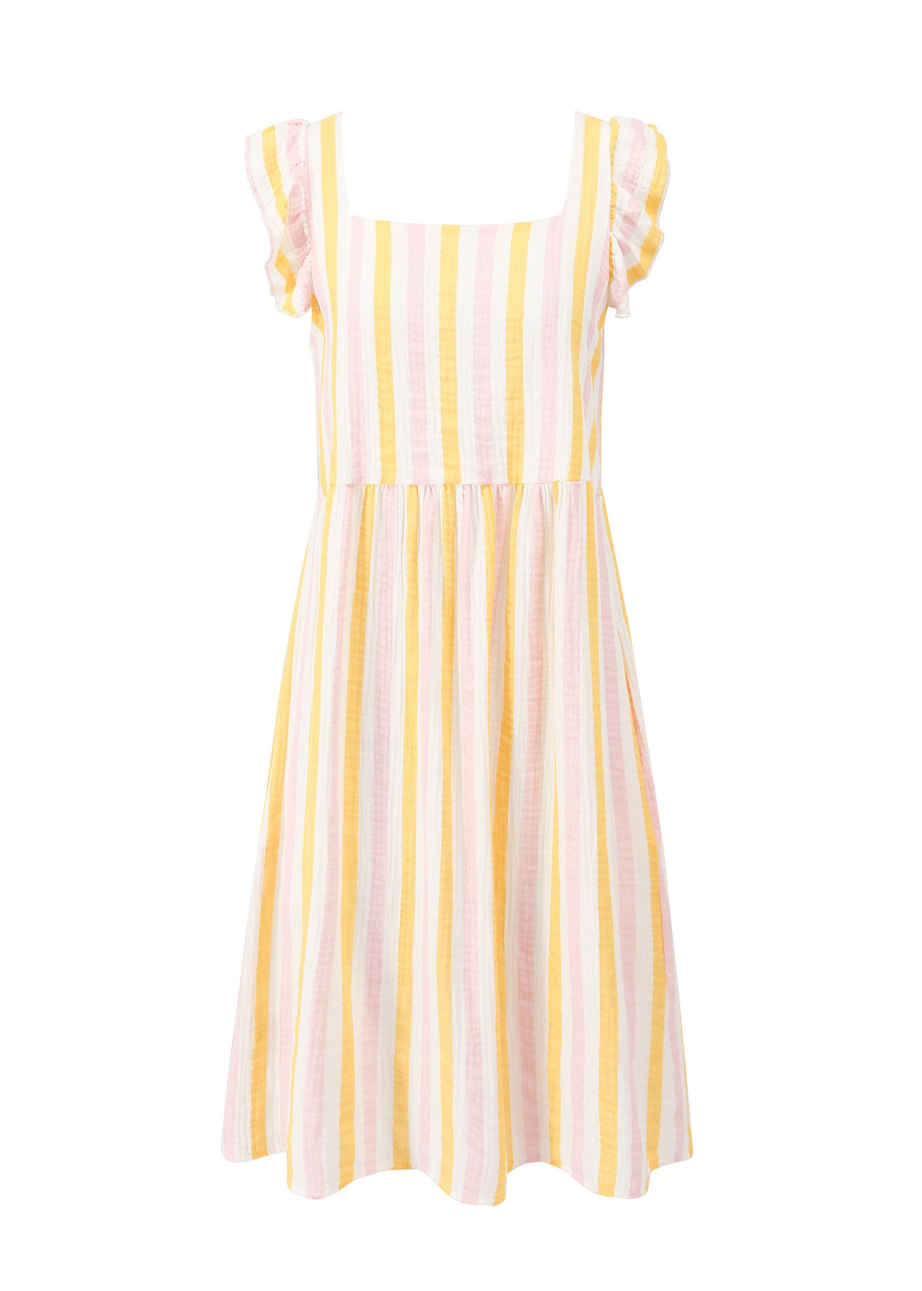 SASSYCLASSY Minikleid Gestreiftes Musselinkleid für Damen Kleid aus Musseli günstig online kaufen