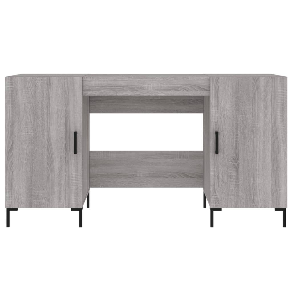 Schreibtisch furnicato 140x50x75 cm Holzwerkstoff Grau Sonoma