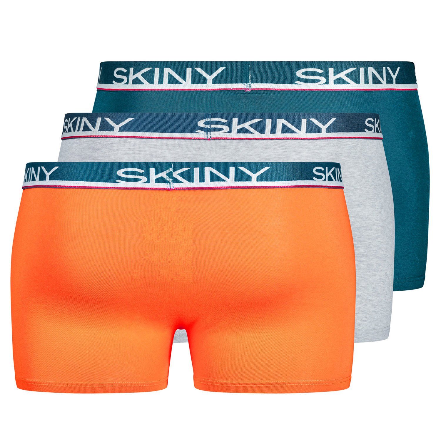 Herren Modisches Boxershorts Boxershorts selection Skiny Pack 3er Pack orange 072 Design Skiny 3er (3-St)