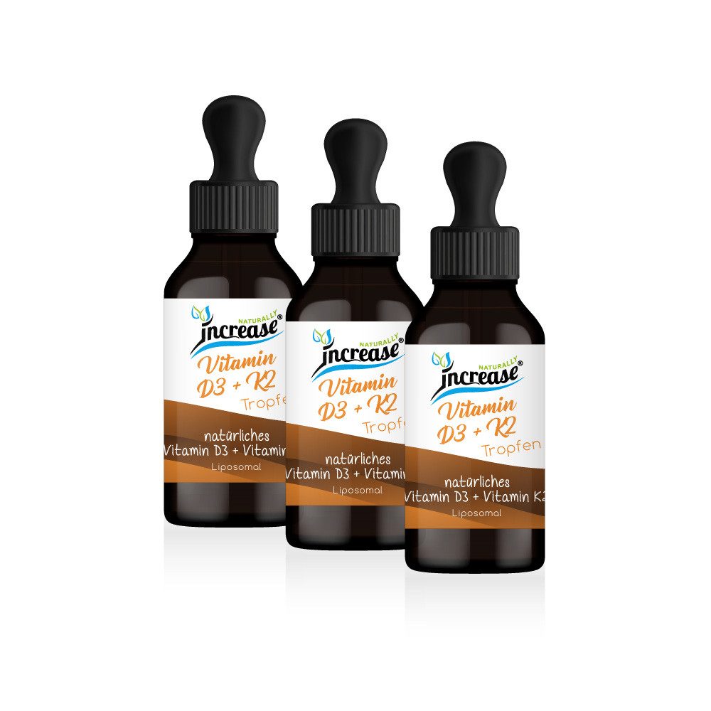 Nimm 3, zahl 2 Aktion Liposomales Vitamin D3 + K2 - 8000 I.E pro Tag Tropfen