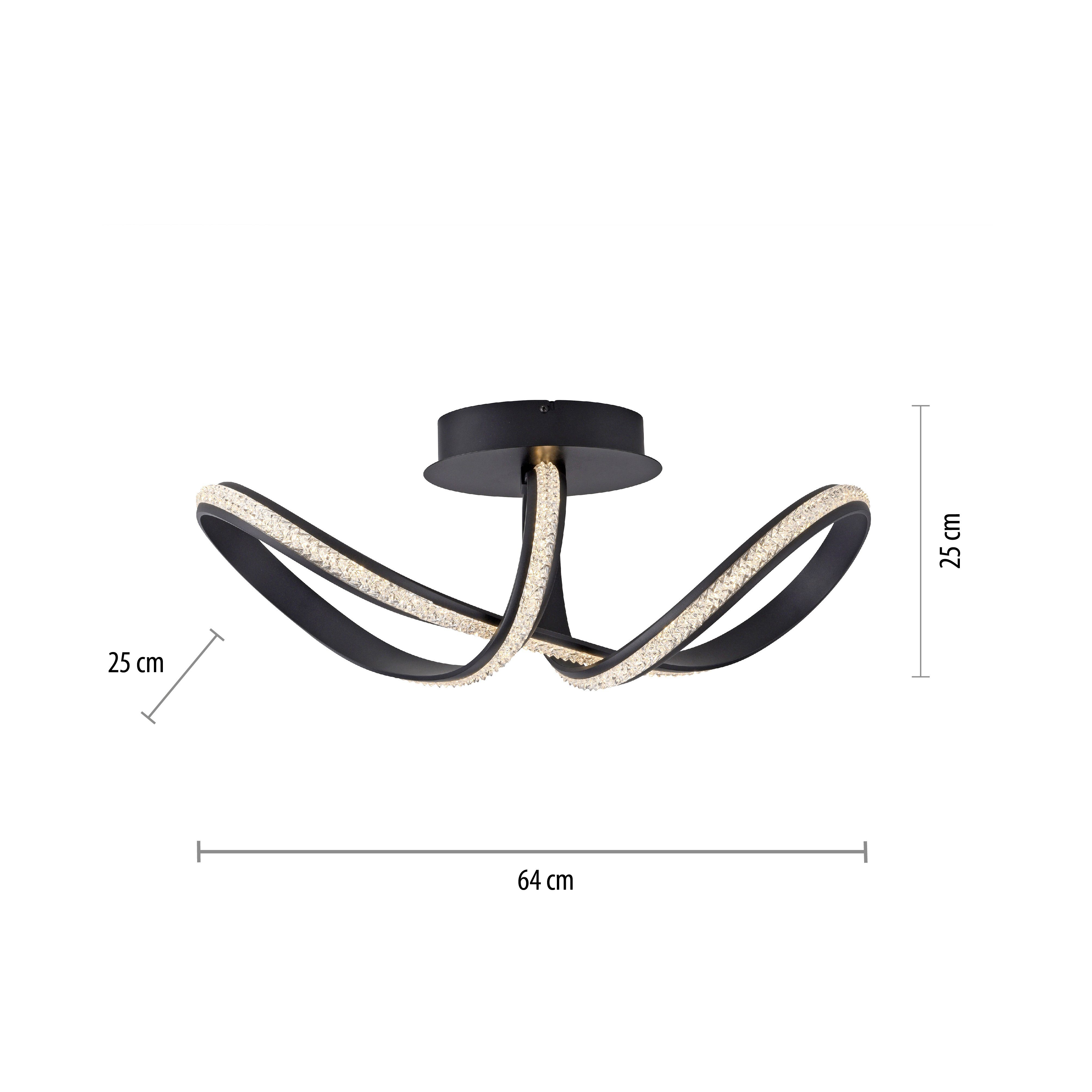 Paul Neuhaus Deckenleuchte BRILLA, integriert, Warmweiß, Memory, dimmbar, Netz Dim, fest Trennung LED LED, nach Simply vom