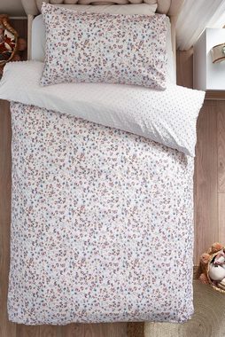 Bett-Set, Strukturierte Bettgarnitur mit Blumen und Rüschen, Next, Bezug: Polyester