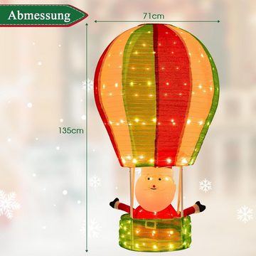 KOMFOTTEU Weihnachtsmann LED, mit 160 Lichtern, 135 cm