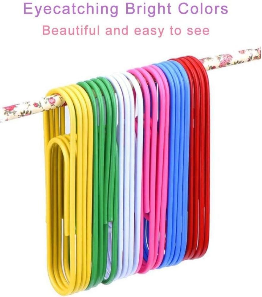 FELIXLEO Büroklammer Büroklammern Groß XXL 100mm Bunte Paperclips