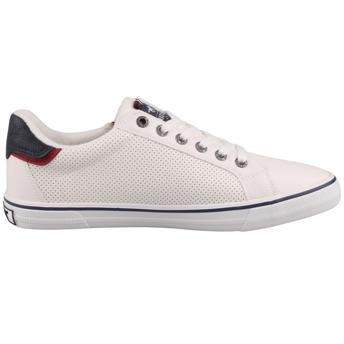 Mustang Shoes 26M0191003-white Sneaker Herren Schürschuh mit Schnürung und Reißverschluss – Bild 2 von 5
