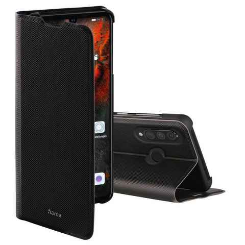 Hama Smartphone-Hülle Booklet für Huawei P30 Lite, schwarz, schlankes Design, Mit Standfunktion und Einsteckfächer