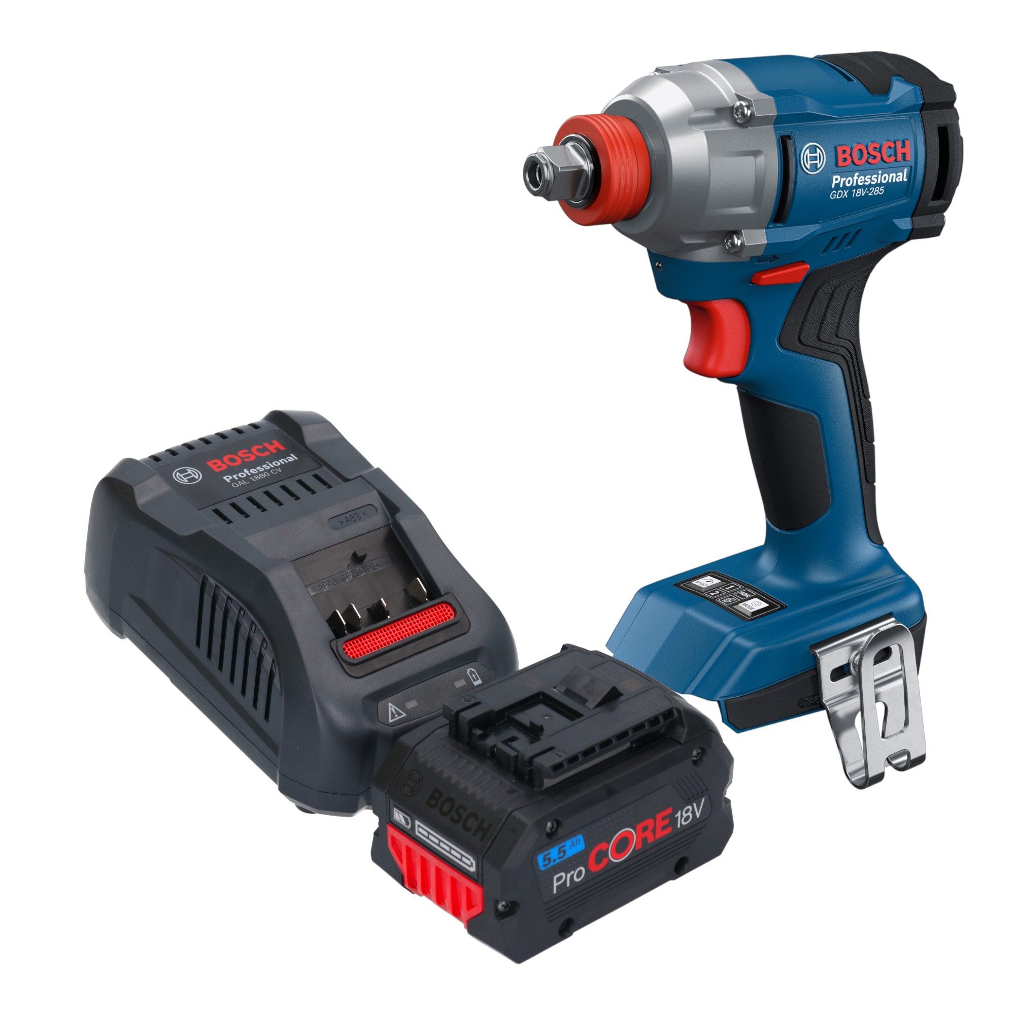 Bosch Professional Akku-Schlagschrauber GDX 18V-285 Professional Akku Drehschlagschrauber 18 V 285 Nm 1/4''