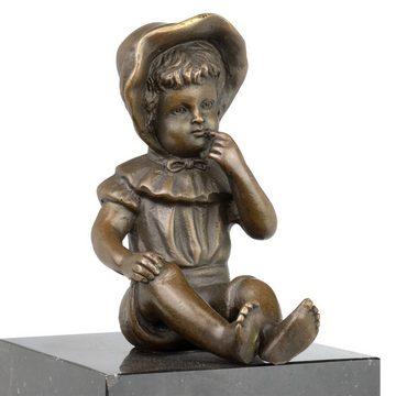 Moritz Dekofigur Bronzefigur Sitzende Mädchen, Bronzefigur Figuren Skulptur für Regal Vitrine Schreibtisch Deko