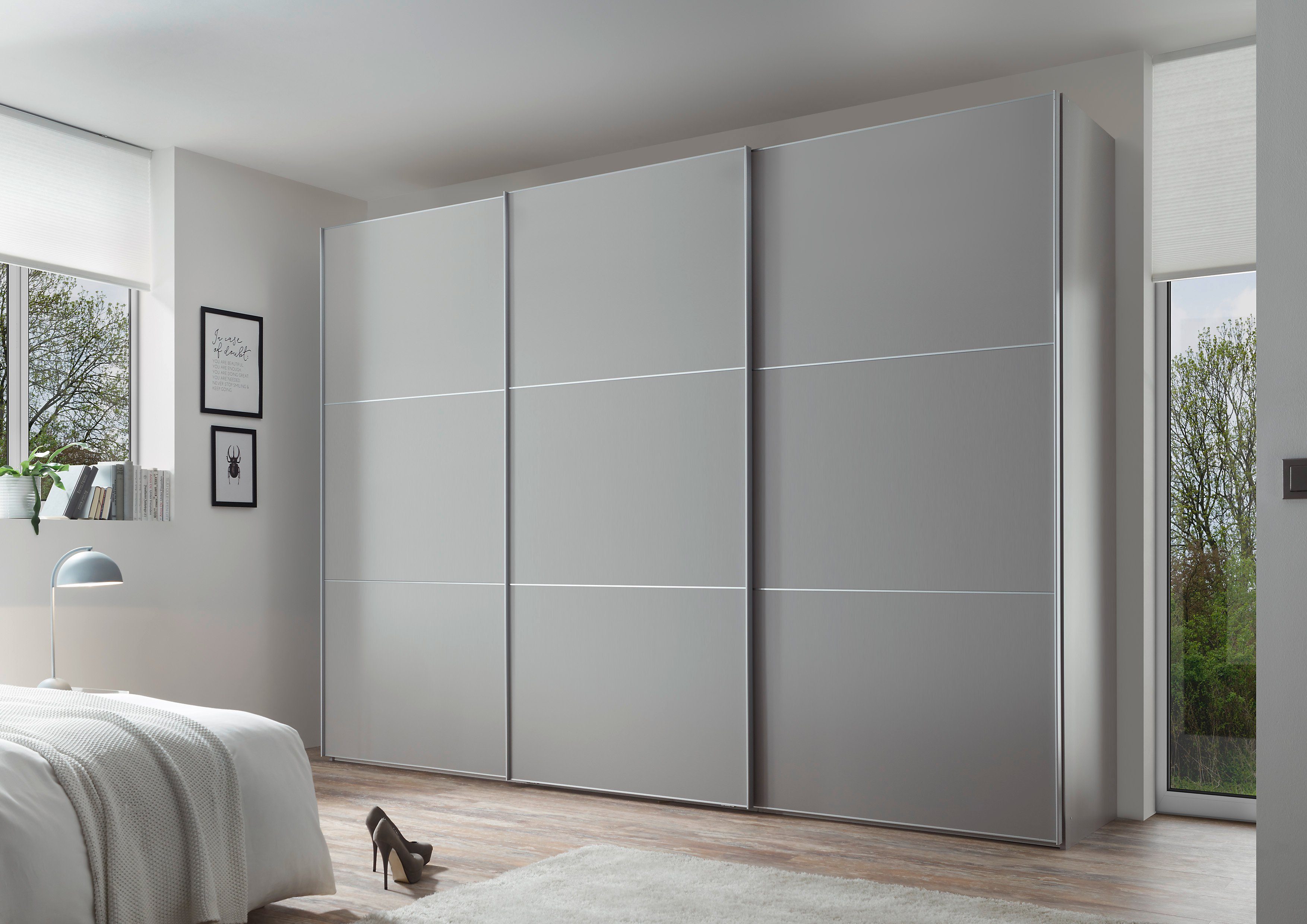 STAUD Schwebetürenschrank Includo, kurze Lieferzeit: "Premium Варианты in Weiß in 249cm Breite" (3 Breiten (ca. 250, 280 oder 300cm), Höhe 222cm)