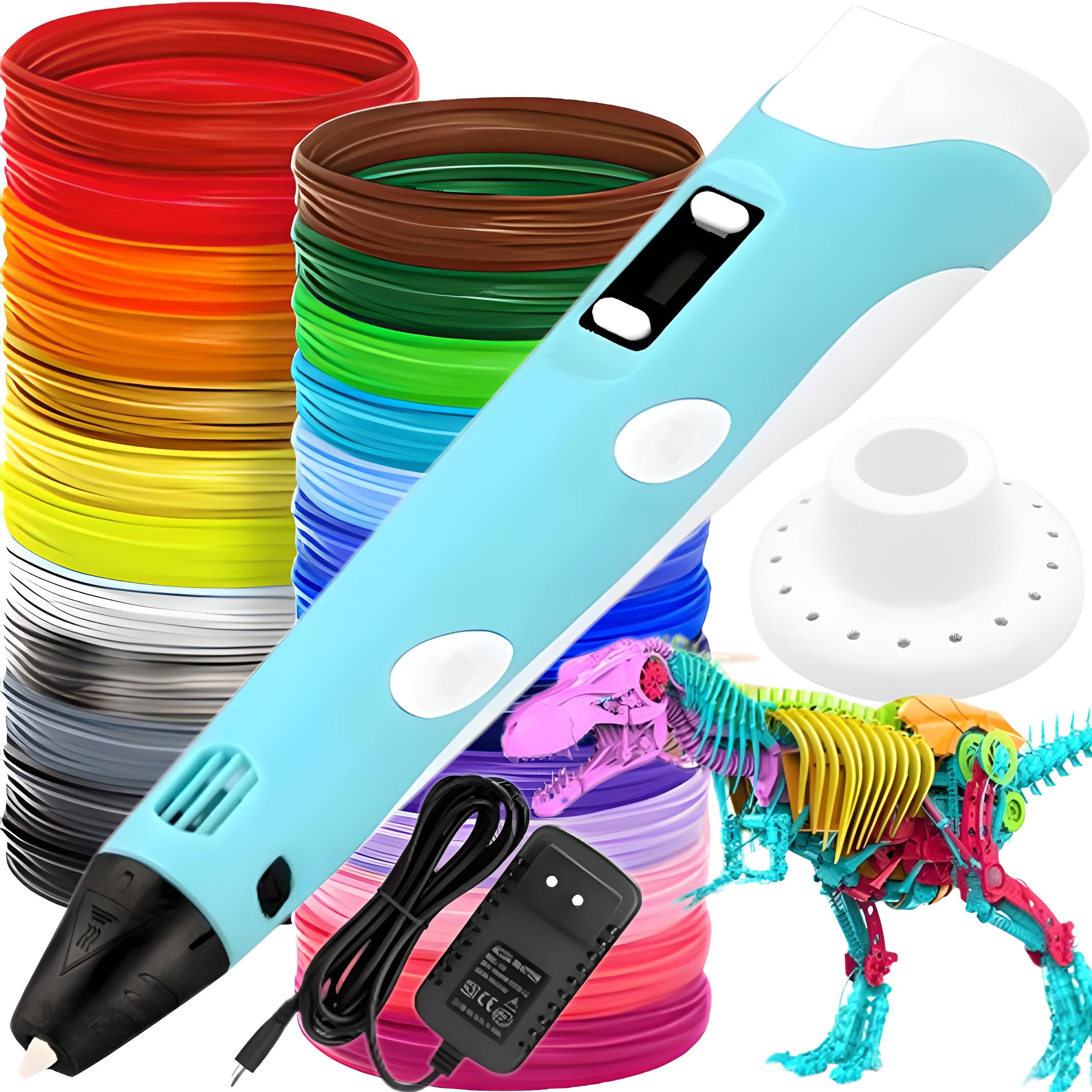 Retoo 3D-Drucker-Stift DIY Kinder 3D Stifte Set 3D Druckstift PLA Filament 3D Printing Pen, Sicher und einfach zu verwenden, Bunte Minen, Erwecke deine fantasie