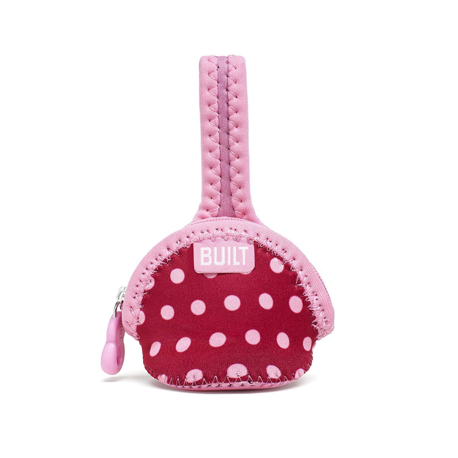 Schnullerbefestigung Schnullertasche Tragetasche für Schnuller, Mini Dots, baby pink