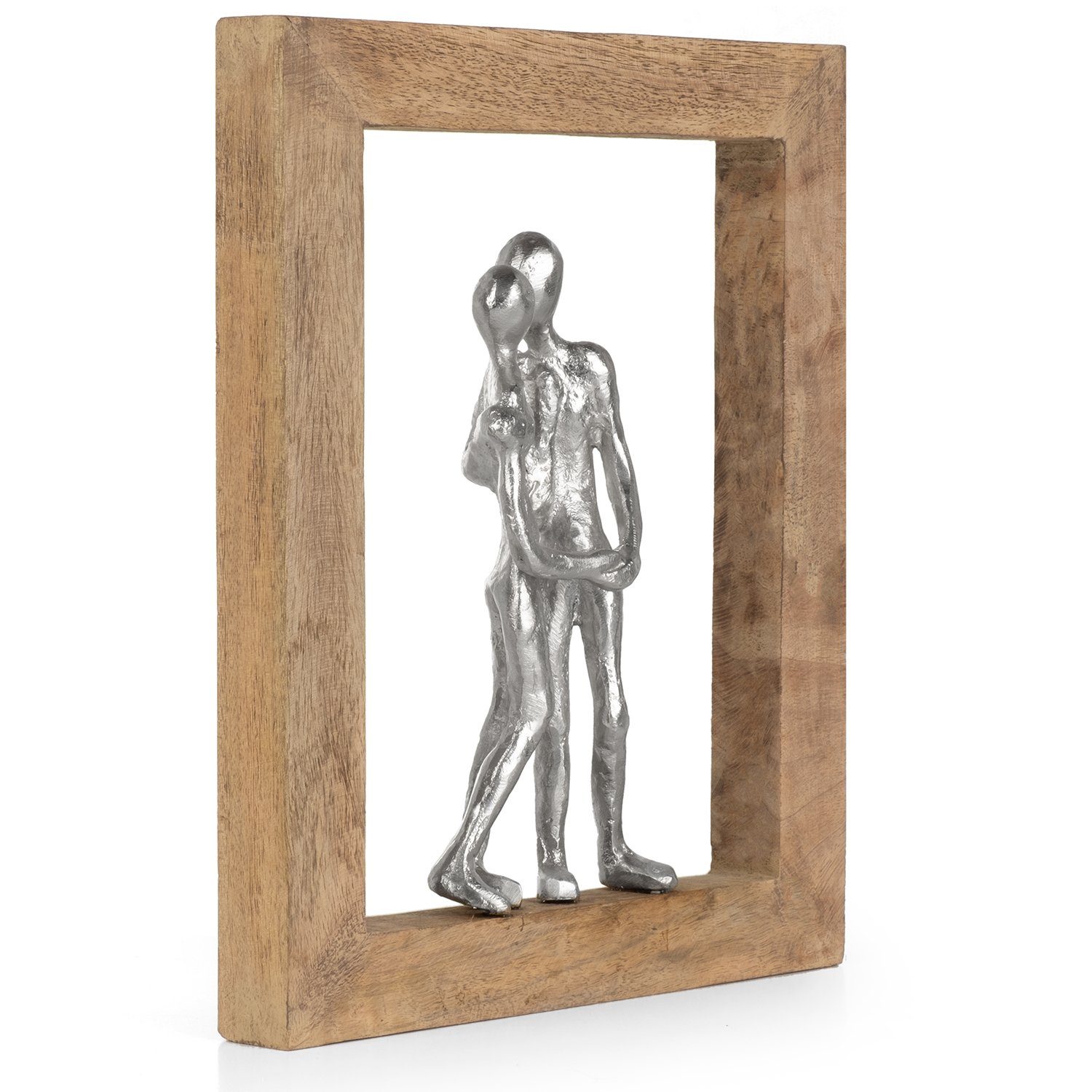 Moritz Skulptur Holz, Dekoobjekt Holzdeko Skulptur Fensterdeko, Rahmen liebe Tischdeko, 23x30x3cm, Wanddeko, ich Dich