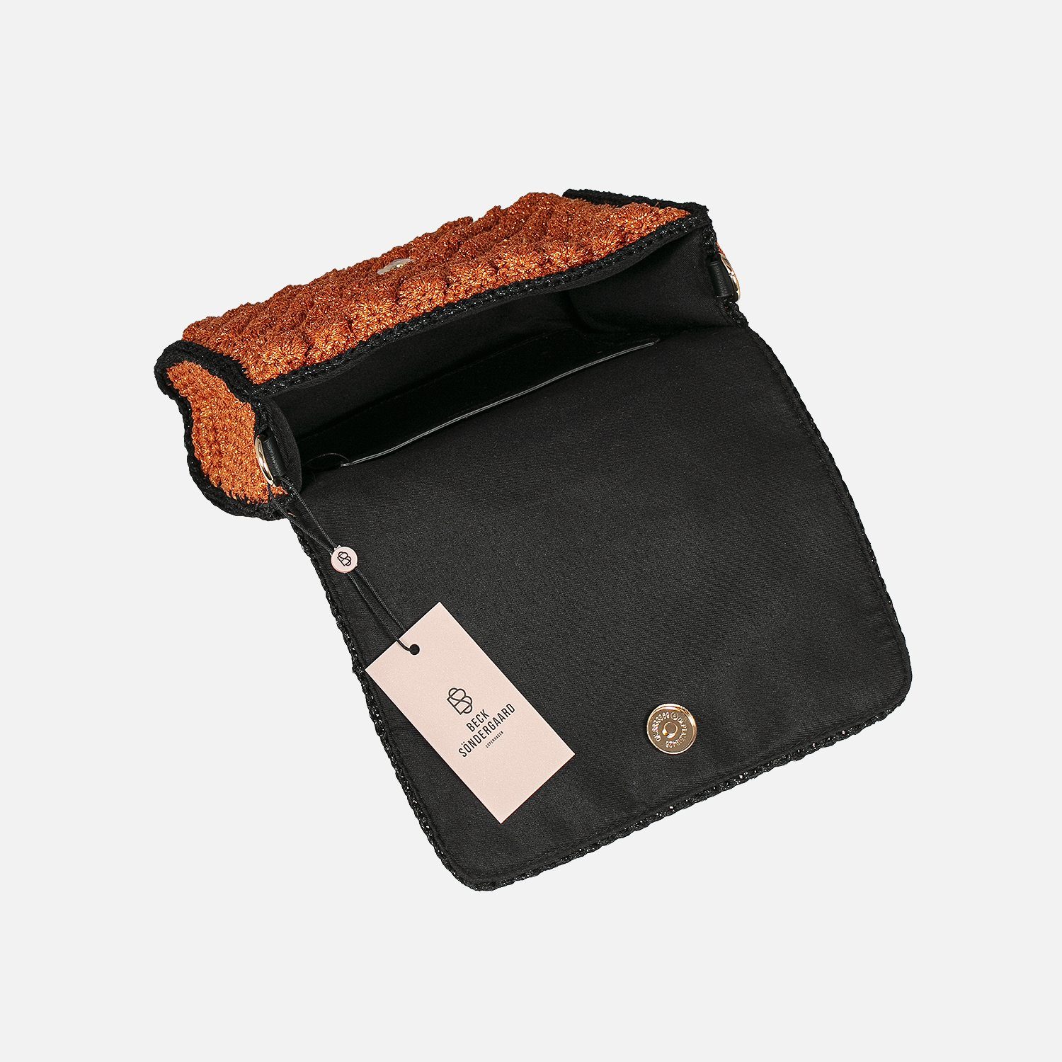 Becksöndergaard Umhängetasche Nudo Dia Crossbody Bag - Handtasche Damen mit abnehmbaren Gurt, in Orange 22x15 cm | Umhängetaschen