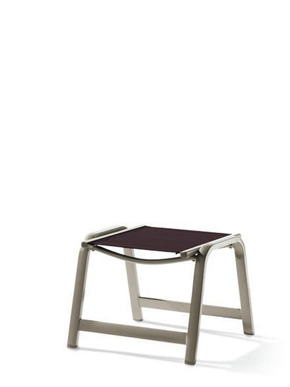 Sieger Gartenmöbel Hocker in Mocca, Textilux®-Kunstfasergewebe günstig online kaufen