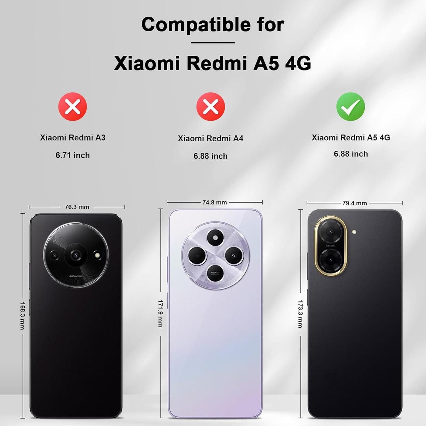CoolGadget Handyhülle Book Case Handy Tasche für Xiaomi Redmi A5 6,88 Zoll, Hülle Klapphülle Flip Cover für Redmi A5 Schutzhülle