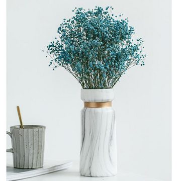 Juoungle Dekovase Vase für Pampasgras Moderne Blumenvase Bodenvase Groß in Marmor-Optik