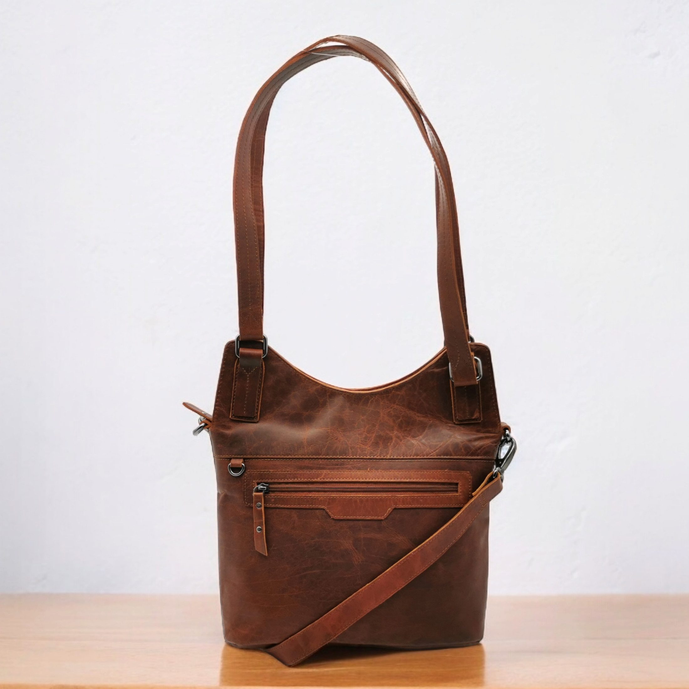 Ella Eisvogel Umhängetasche Echtleder Frauenhandtasche Pull-Up, Premium Henkeltasche, Premium Büffelleder