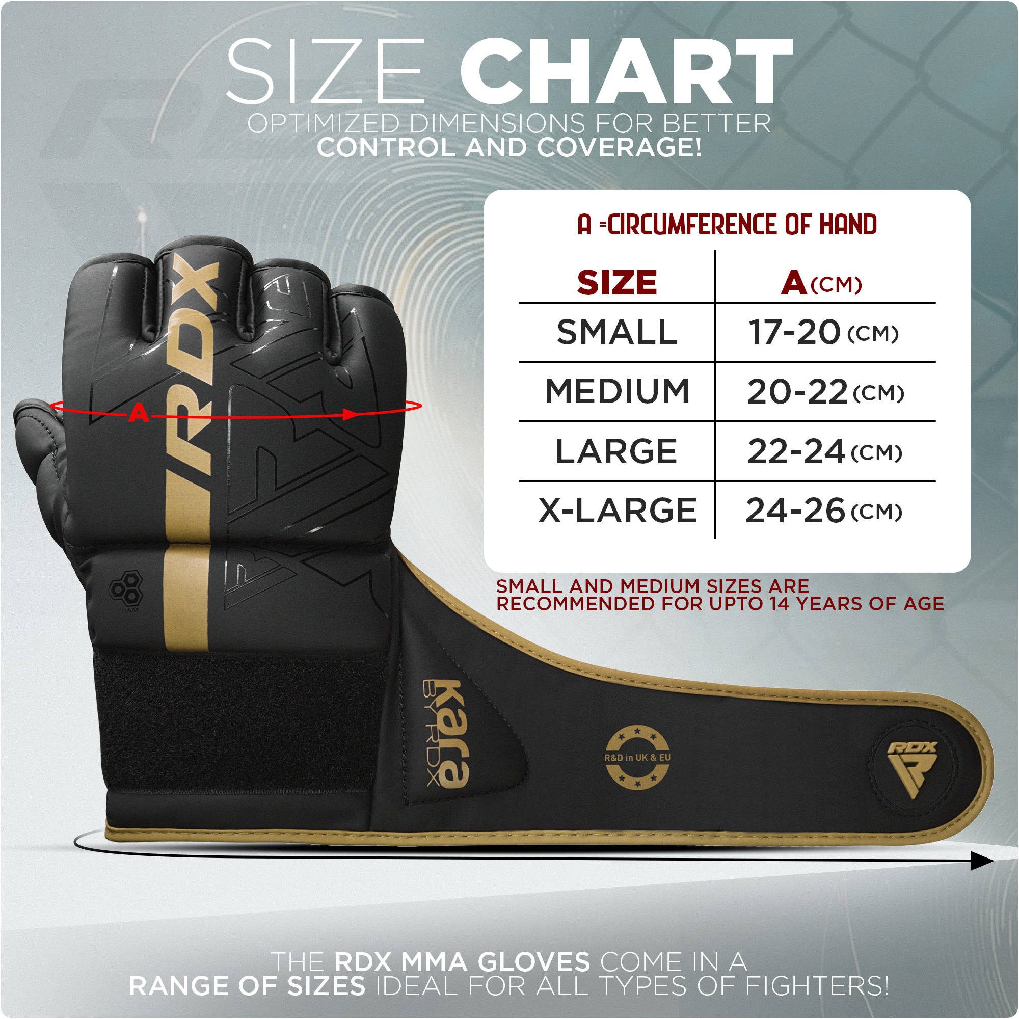 RDX Sports MMA-Handschuhe RDX MMA Handschuhe, MMA gloves Training, Sparring Grappling