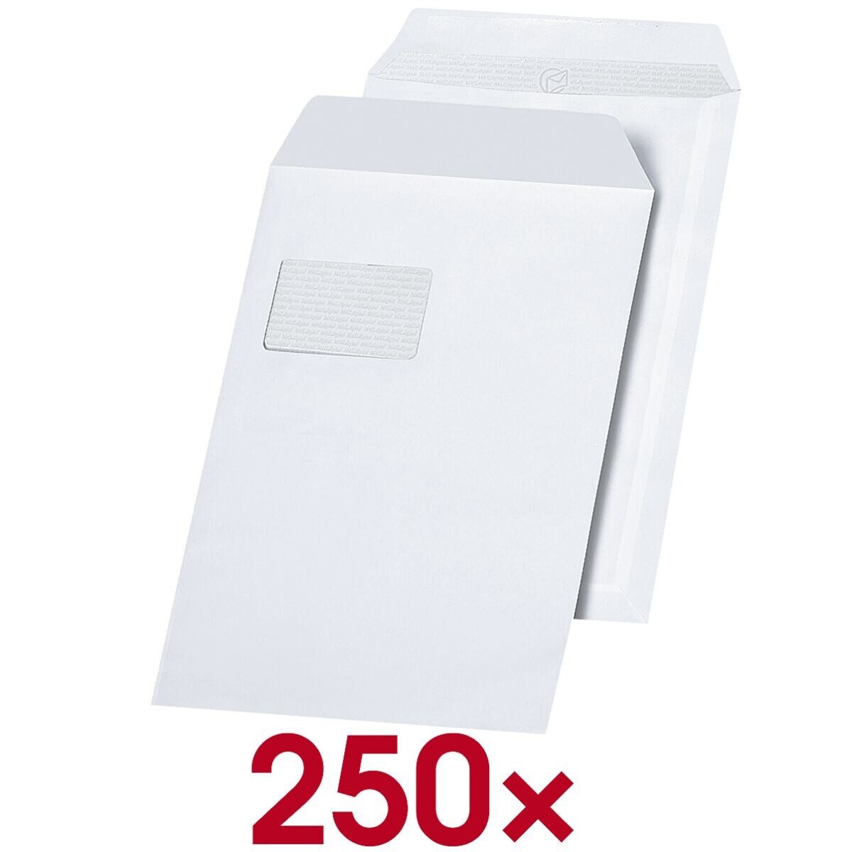 MAILMEDIA Versandtasche Maildigital, DIN C4, mit Fenster, Haftklebung, laserbedruckbar
