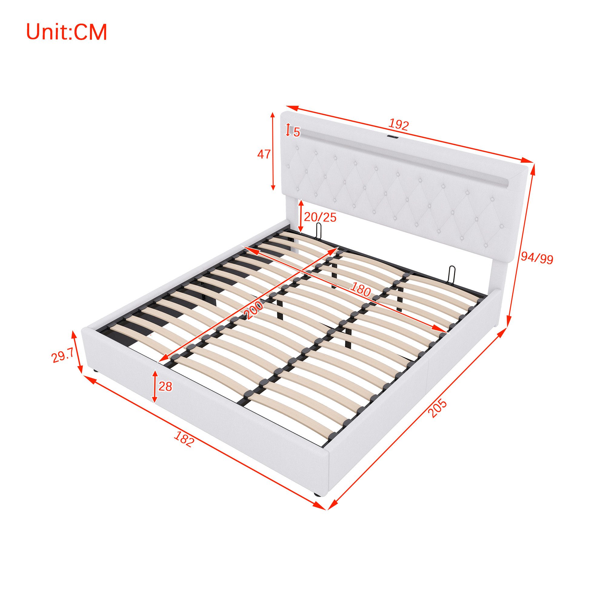 TavilaEcon Boxspringbett Polsterbett mit Bettkasten, höhenverstellbares Kop günstig online kaufen