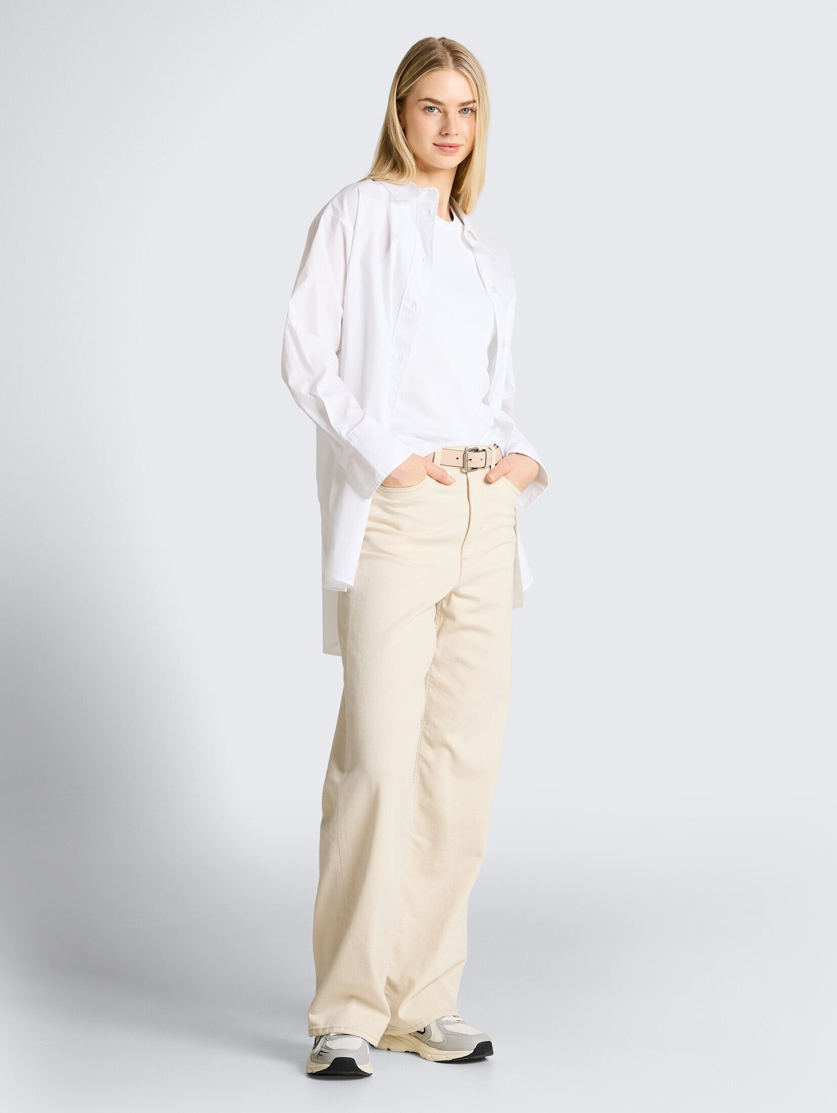 TOM TAILOR Denim Weite Jeans Jeanshosen TTLINOU WIDE High Waist Jeans günstig online kaufen