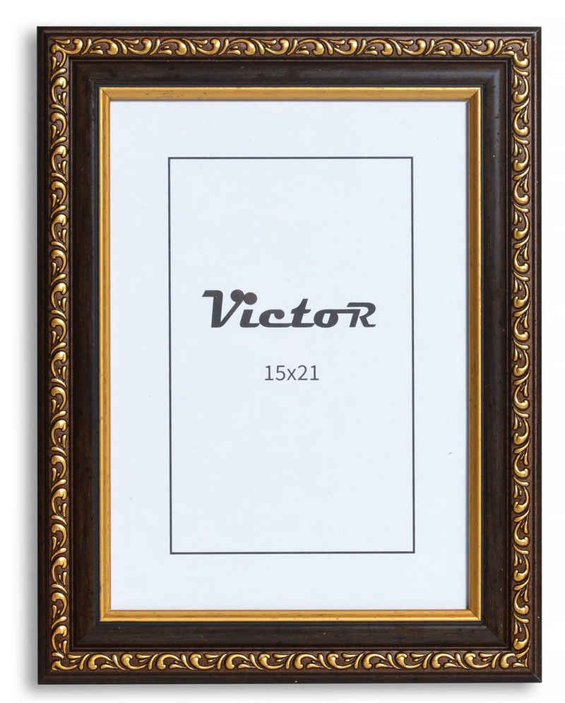 Victor (Zenith) Bilderrahmen Bilderrahmen \"Chagall\" - Farbe: Schwarz Gold - Größe: 15 x 21 cm, Antiker Bilderrahmen Schwarz Gold 15x21 cm A5, Bilderrahmen Barock