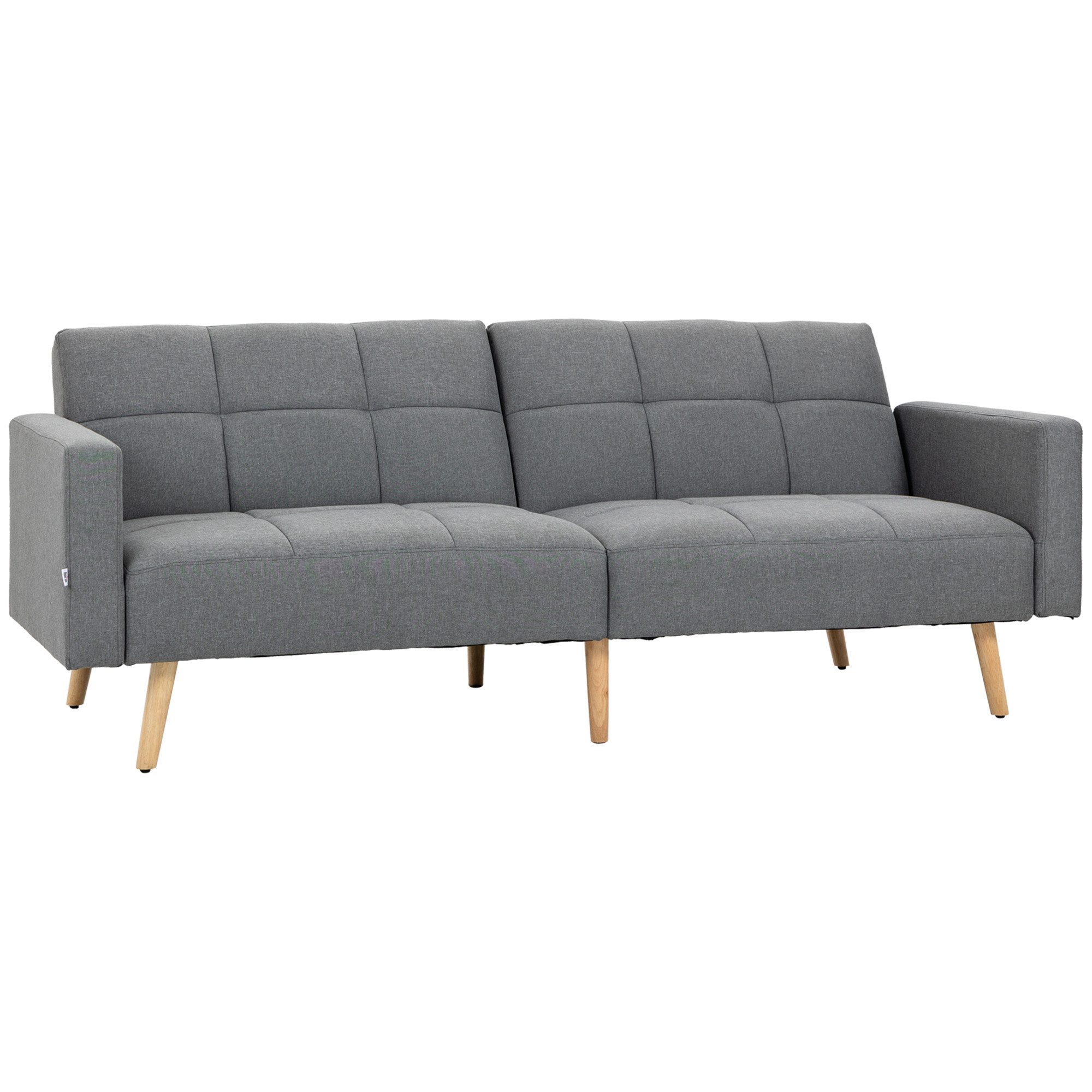 HOMCOM Schlafsofa mit Sitzkissen, Leinenoptik, verstellbarer günstig online kaufen
