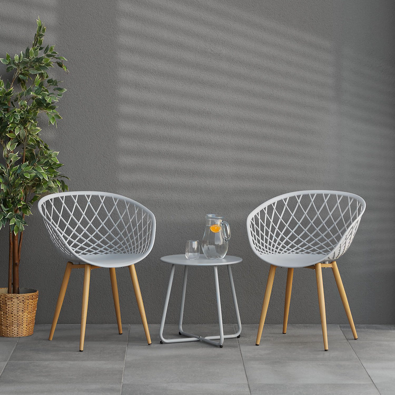 Homestyle4u Gartenstuhl Stuhl Balkonstuhl Massiv Gartenstuhl günstig online kaufen
