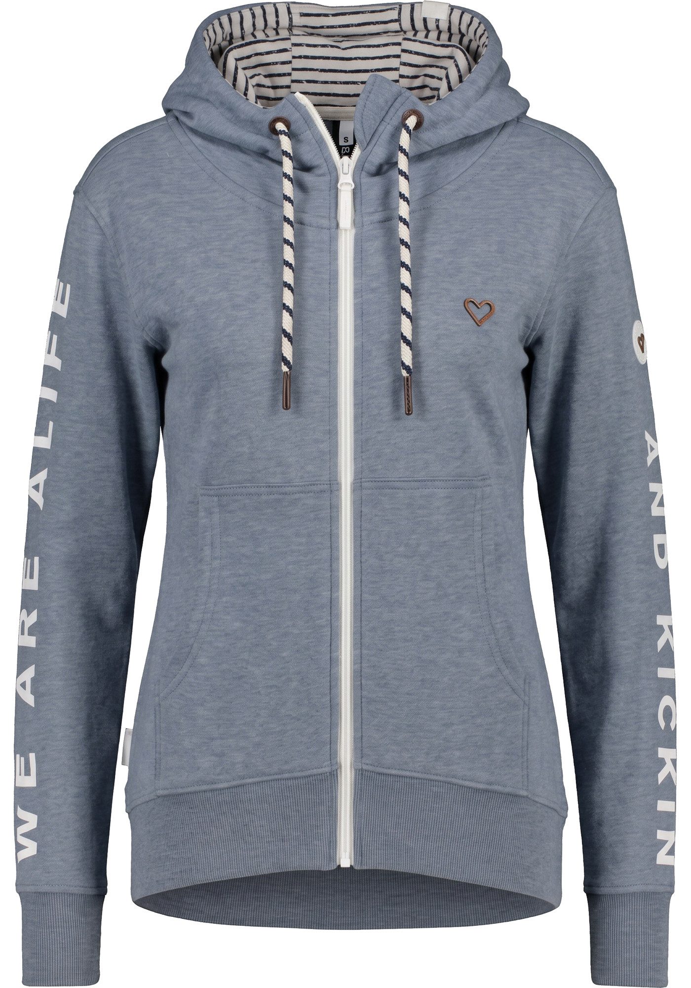 Alife & Kickin Sweatjacke JessyAK A leichte Kapuzensweatjackemit Logo-Schriftzug auf den Ärmeln – Bild 5 von 5