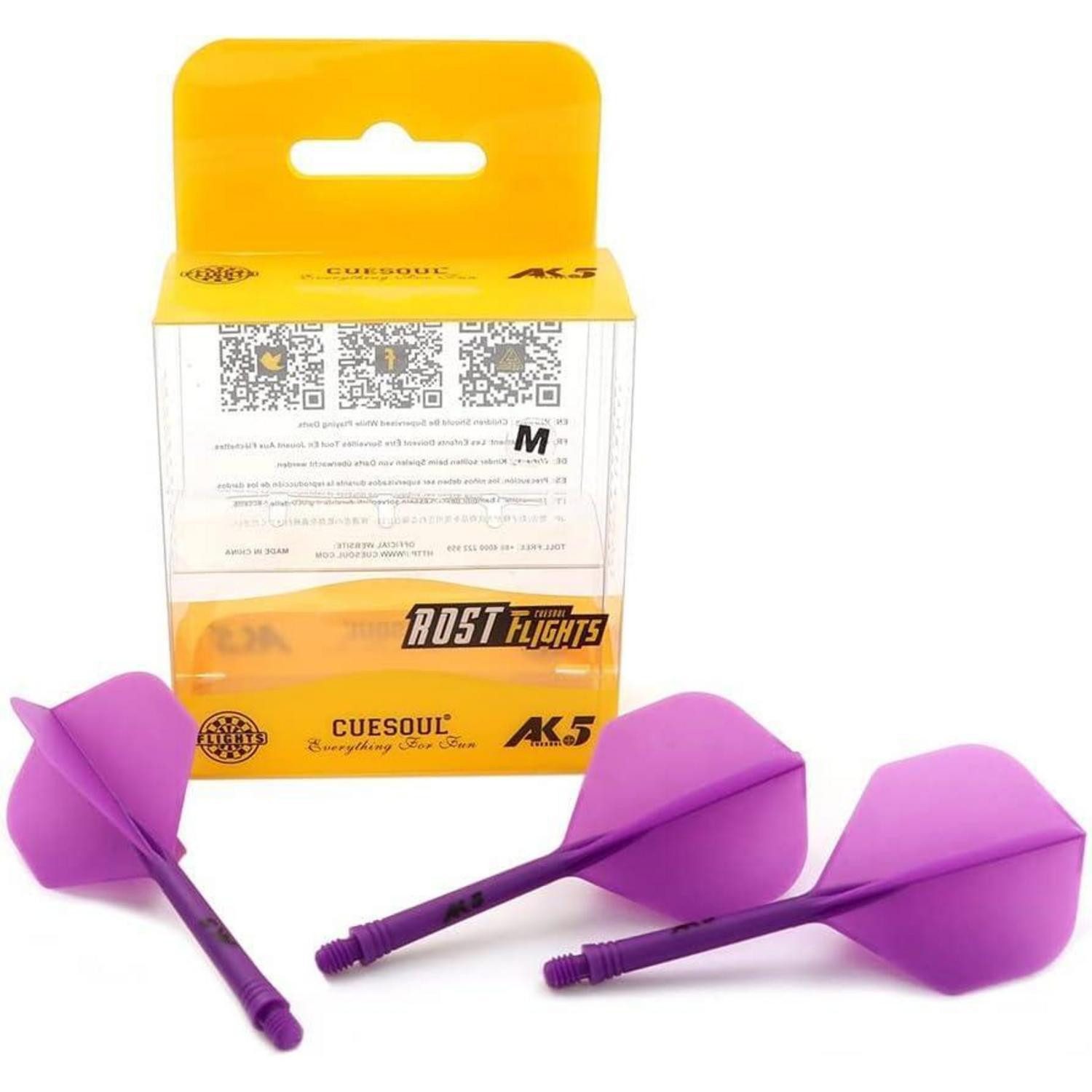 LuxusKollektion Pfeilschaft Dartschäfte Dart Flights Farben Muster S M L 3er Set lila-M CSAK-54XYS