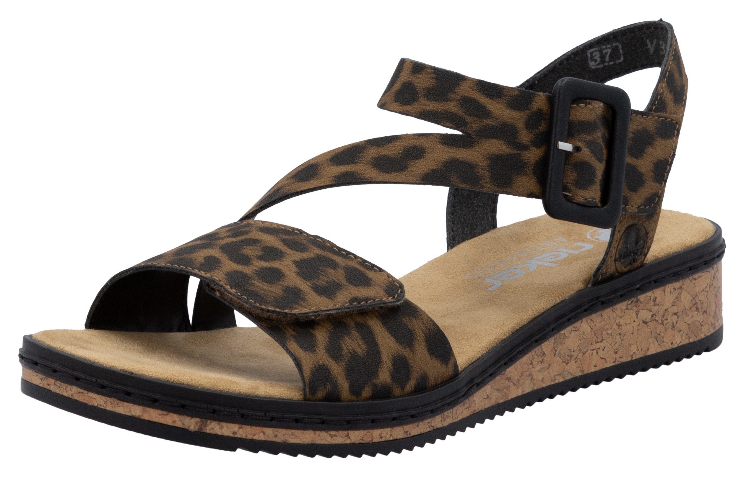 Rieker Riemchensandale Sommerschuh, Sandalette, Keilabsatz, mit asymmetrisc günstig online kaufen