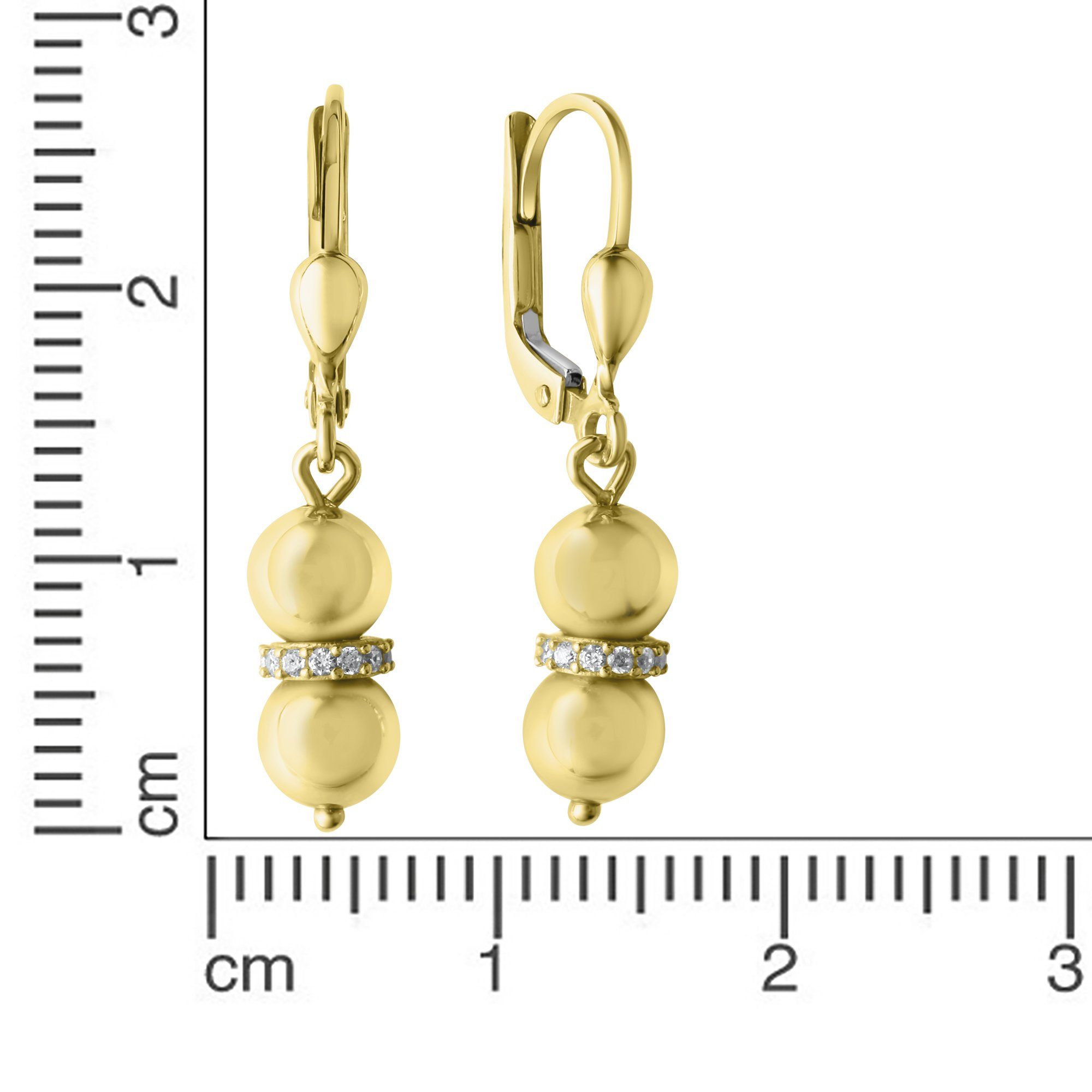 Fascination by Ellen K. Paar Ohrhänger 585 Gelbgold Zirkonia günstig online kaufen