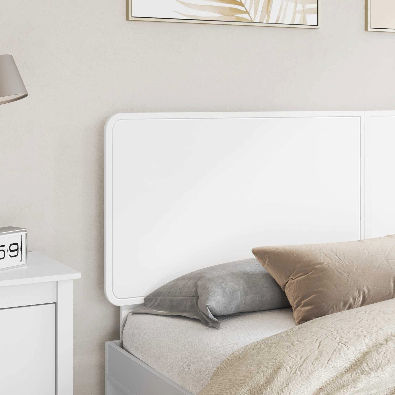 vidaXL Bett Kopfteil Weiß Holzwerkstoff (1-tlg)