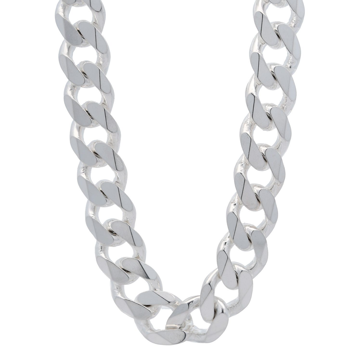 Panzerkette Panzerkette Halskette Breite 10,8 mm - 925 Sterlingsilber 55 cm lang