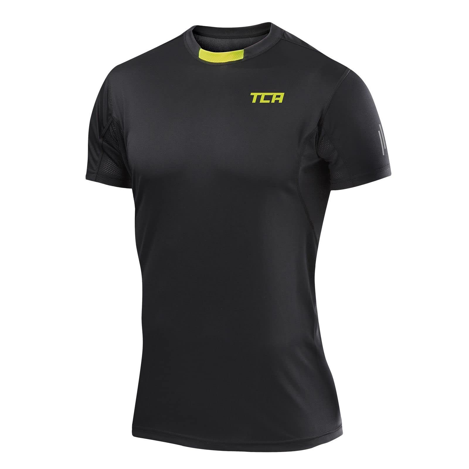 Herren T-Shirt Atomic T-Shirt Schwarz, TCA Sportshirt - TCA