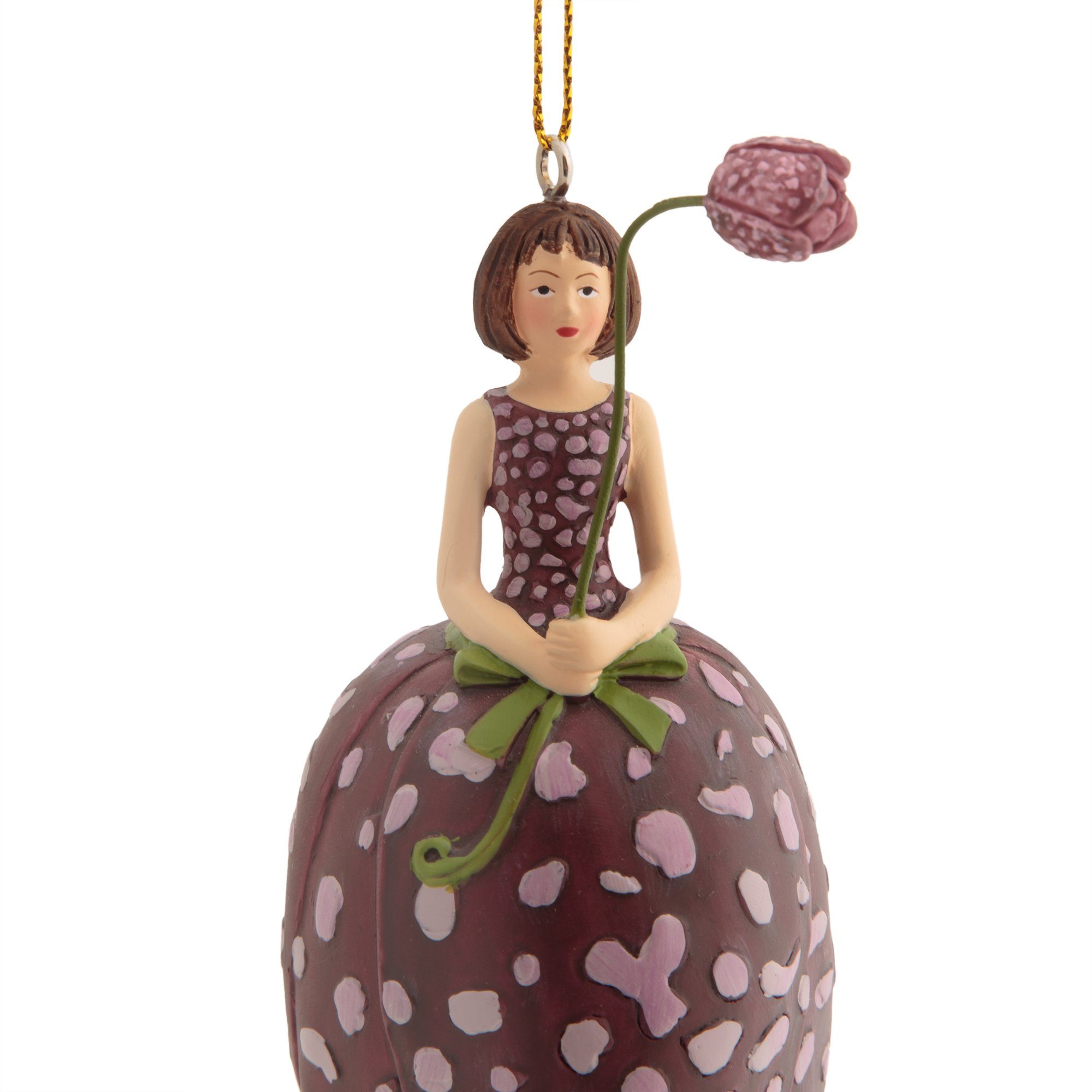 ROSEMARIE SCHULZ Heidelberg Dekofigur Blumenmädchen Schachblume zum Hängen Dekohänger Blumen Deko-Objekt, Handbemalte Figur aus Polyresin – Bild 5 von 5