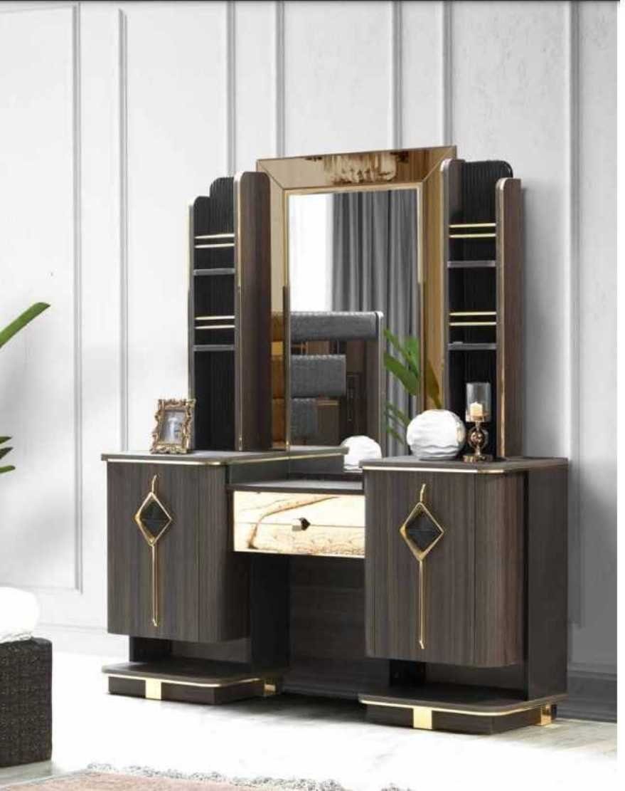 JVmoebel Schminktisch Regalen), im Spiegel Made Luxus in Europa (2-St., Stilvoll Möbel mit Schminktisch Schlafzimmer Perfekt