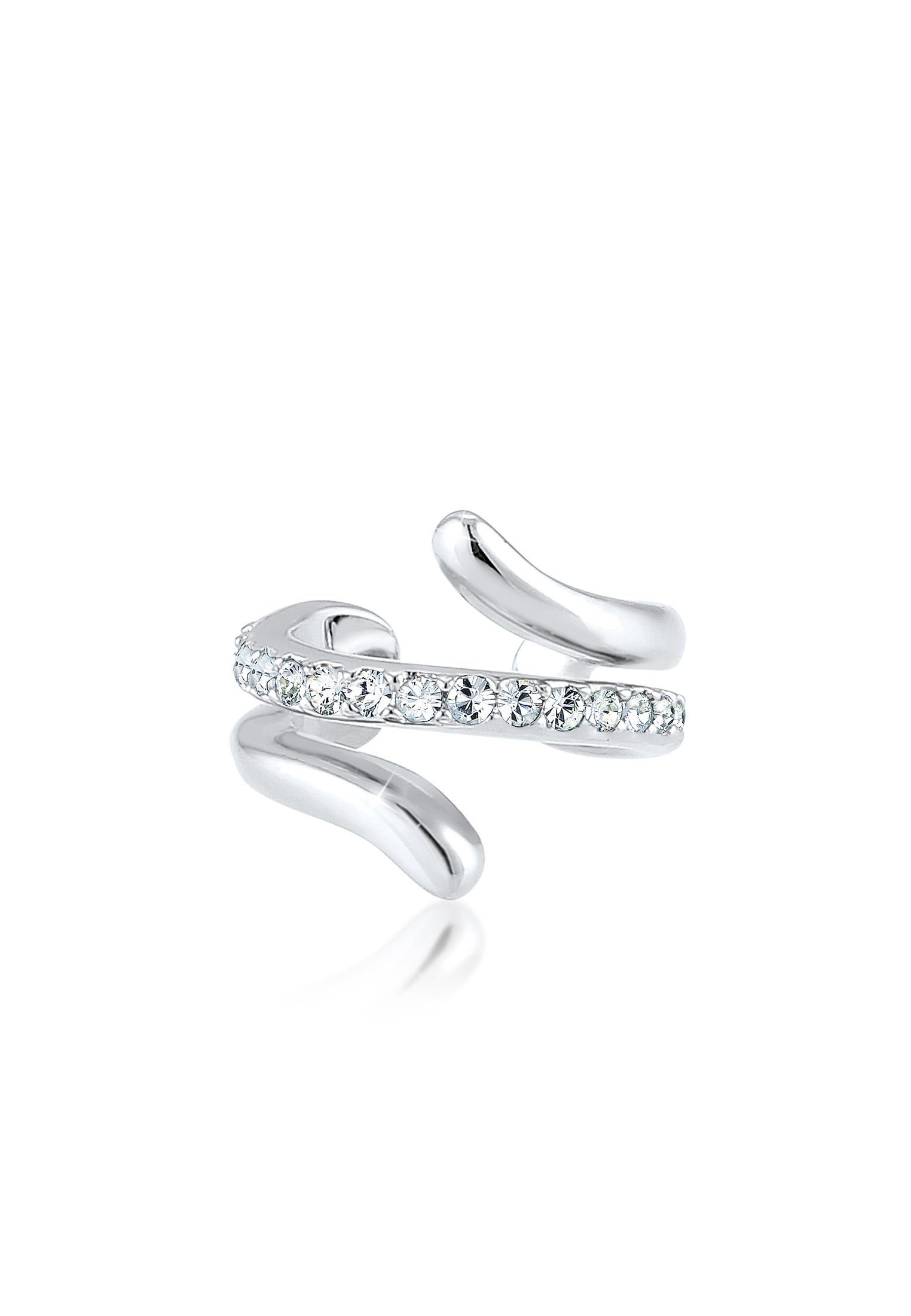 Elli Single-Ohrhaken Single Earcuff Twisted Kristalle günstig online kaufen