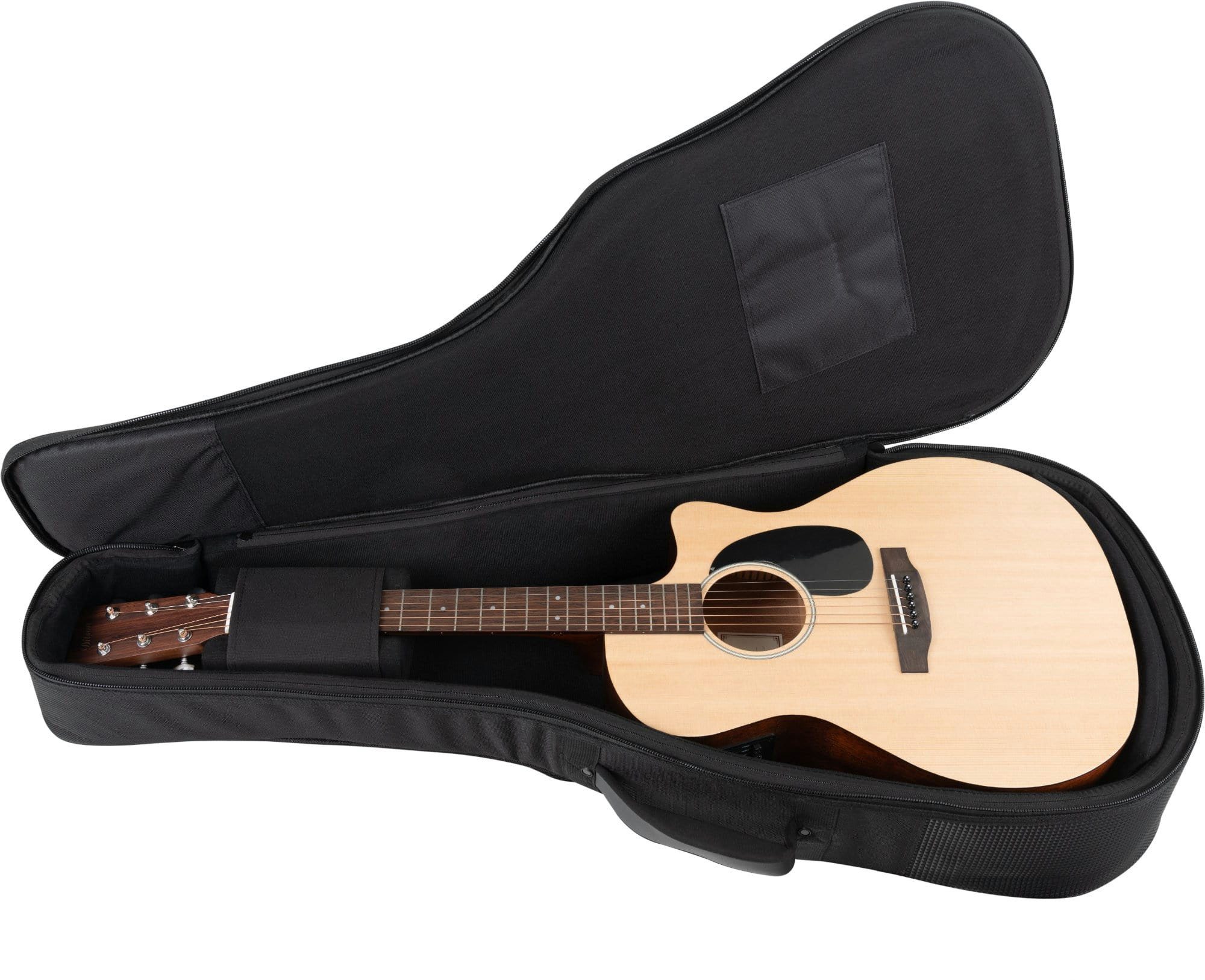 Shaman Gitarrentasche WGBT-4122BK Westerngitarre, Westerngitarren-Tasche mit gepolsterte für Rucksackgarnitur