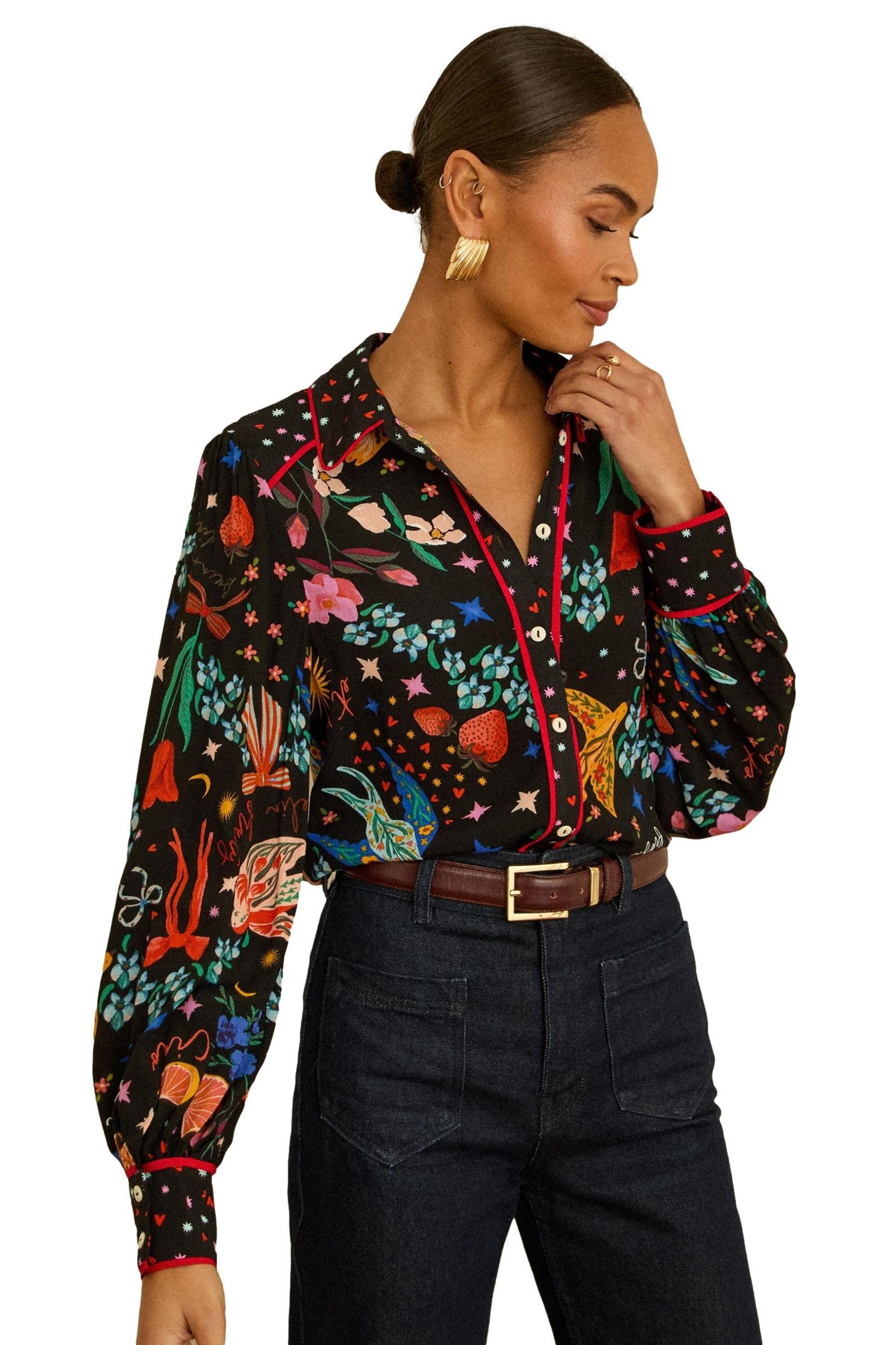 Love & Roses Langarmhemd Love & Roses geknöpftes Langarmhemd, Regular (1-tl günstig online kaufen